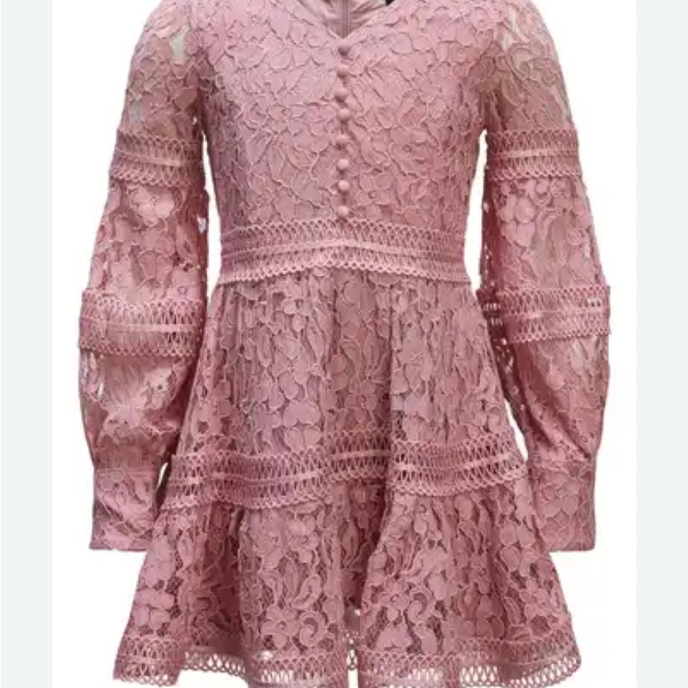 Bardot Junior Pink Lace Dress
